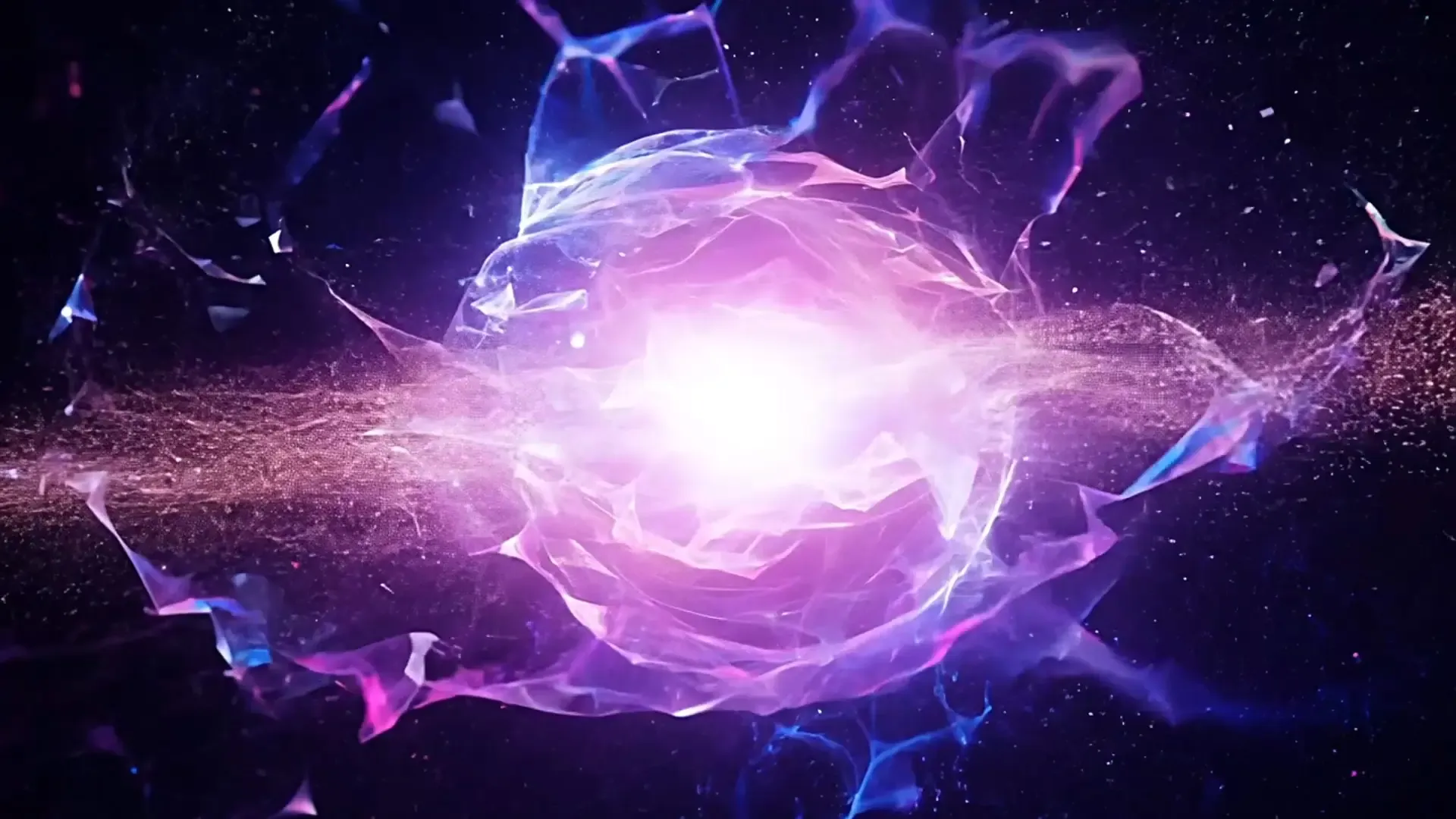 Galactic Energy Burst Motion Graphic Overlay for Logo Reveal